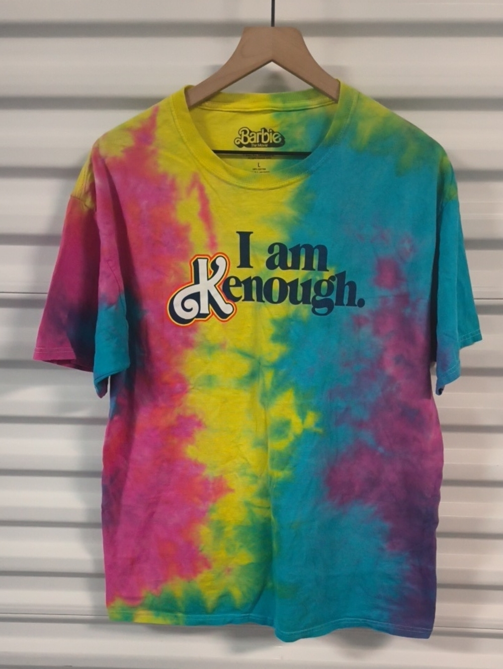 Barbie Ken I Am Kenough Tie Dye Shirt Boxlunch Crewneck Short Sleeve T-Shirt L
